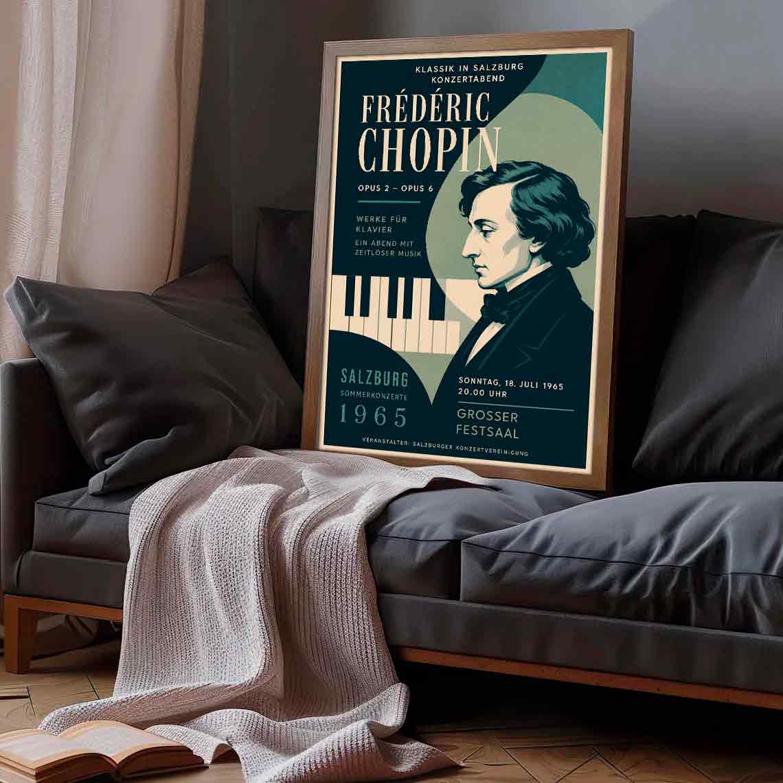 Juliste musiikki klassinen chopin salzburg LÖ 40×60 50×75-2aaa