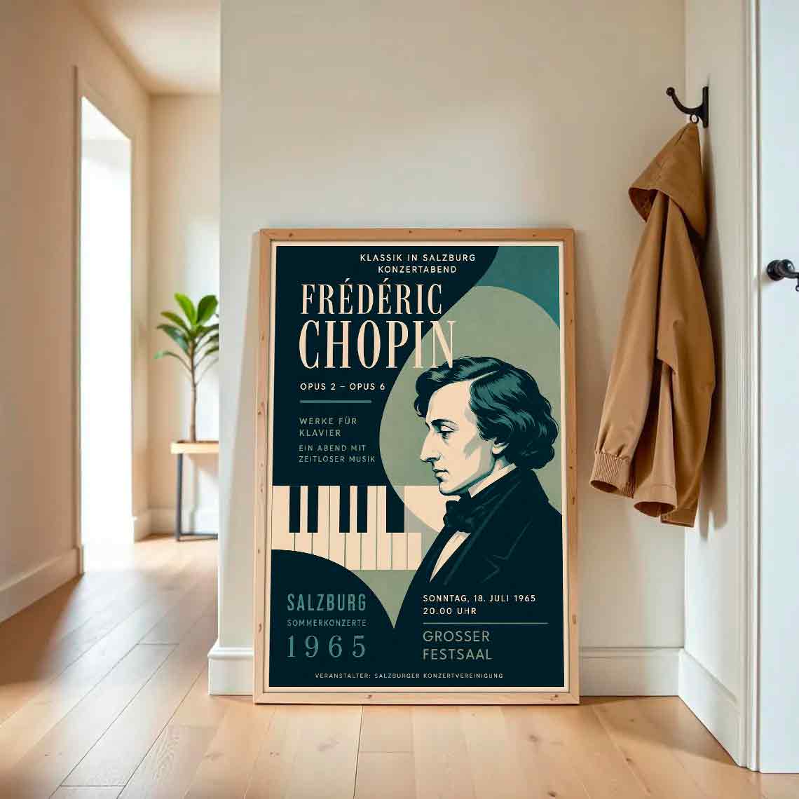 Juliste musiikki klassinen chopin salzburg LÖ 40×60 50×75-2aaaa