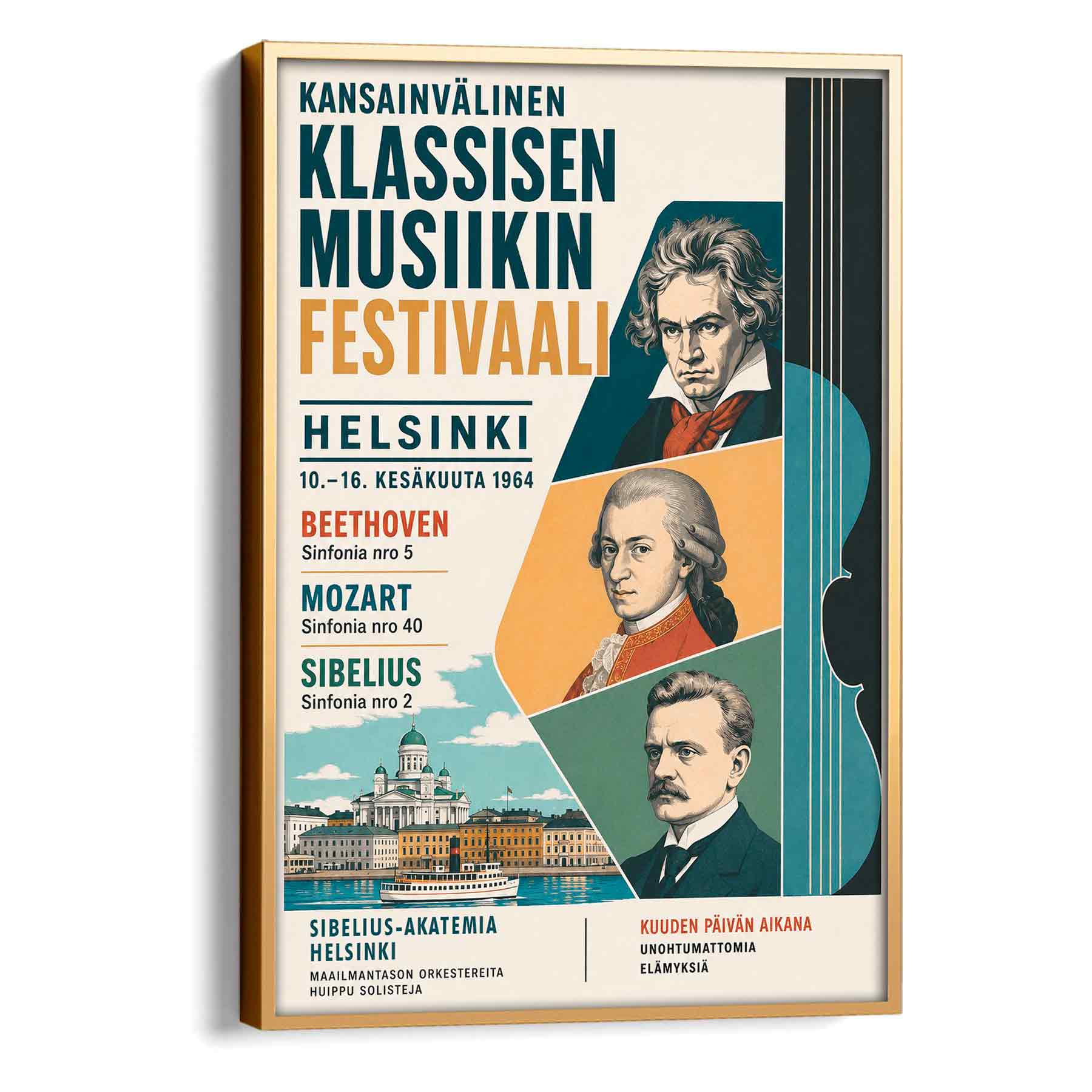 Juliste musiikki klassinen helsinki 1 LÖ 40×55 50×70-1aa