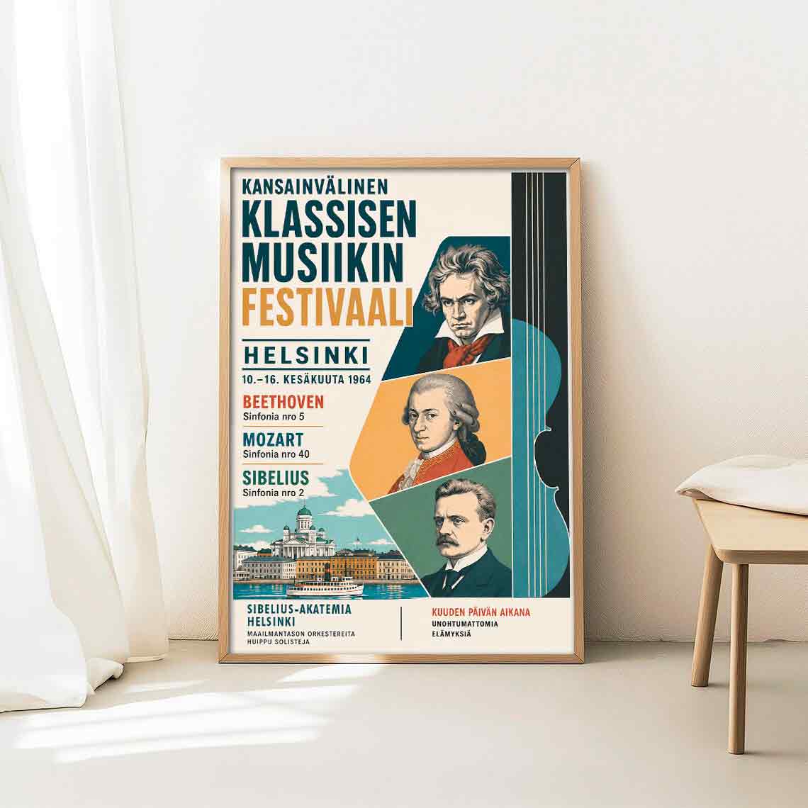 Juliste musiikki klassinen helsinki 1 LÖ 40×55 50×70-1aaa