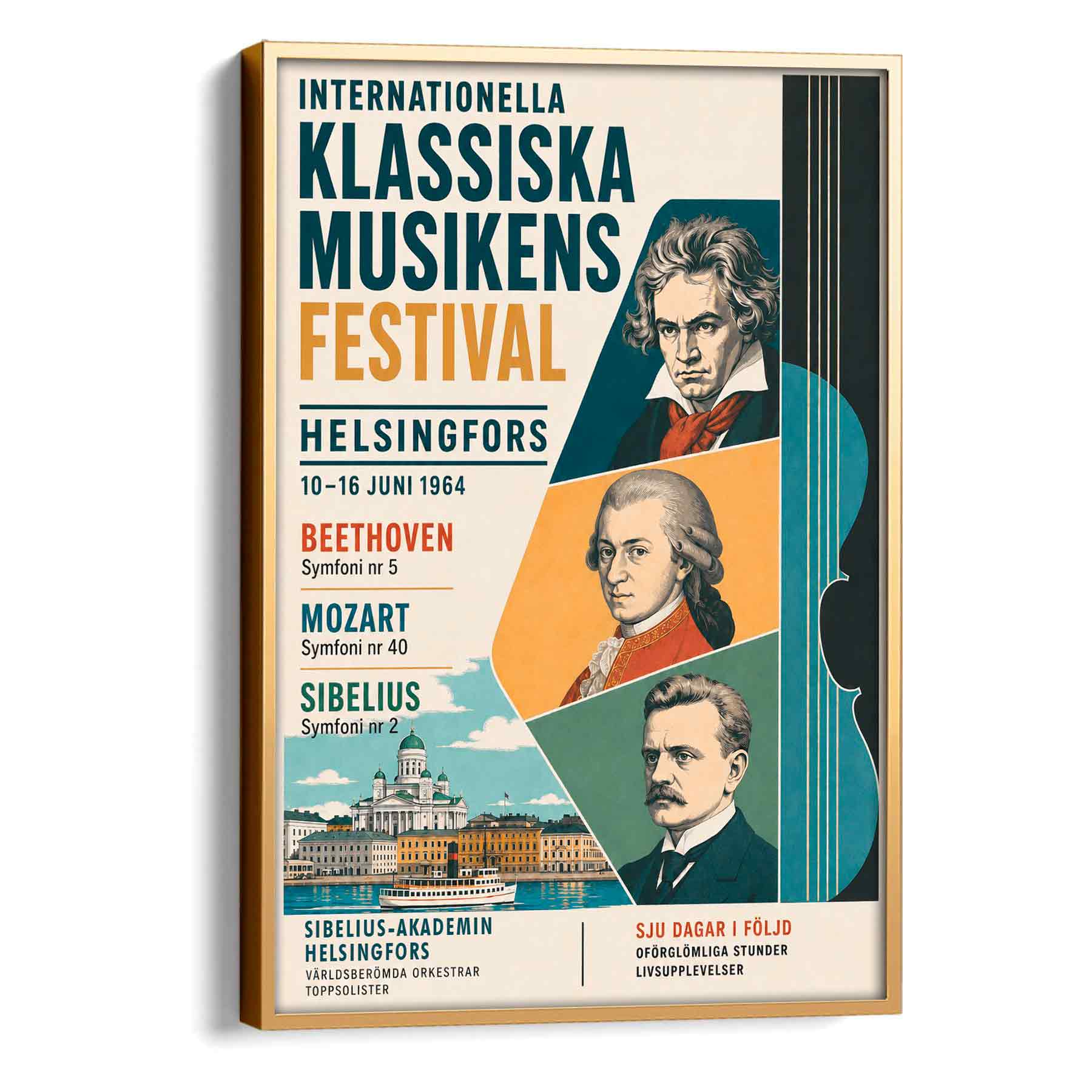 Juliste musiikki klassinen helsinki 1 LÖ 40×55 50×70-2aa