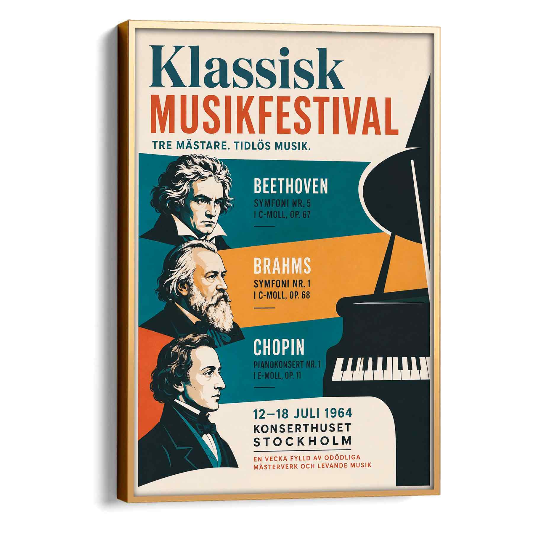 Juliste musiikki klassinen tukholma 3 LÖ 40×60 50×75-1aa