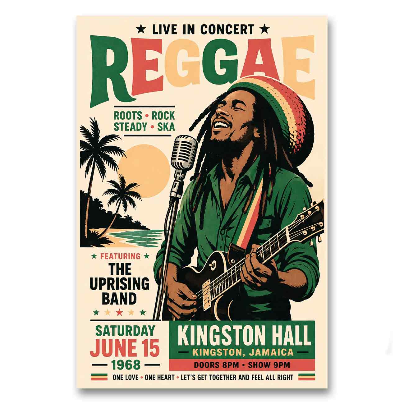 Juliste musiikki reggae LÖ 40×60 50×75-1a