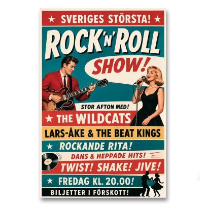 Juliste Sveriges största Rock´n´Roll Show