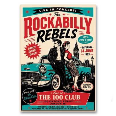 Juliste The Rockabilly Rebels - Live in Concert