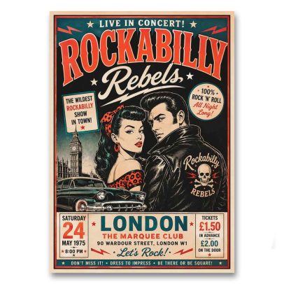 Juliste The Rockabilly Rebels - The Marquee Club