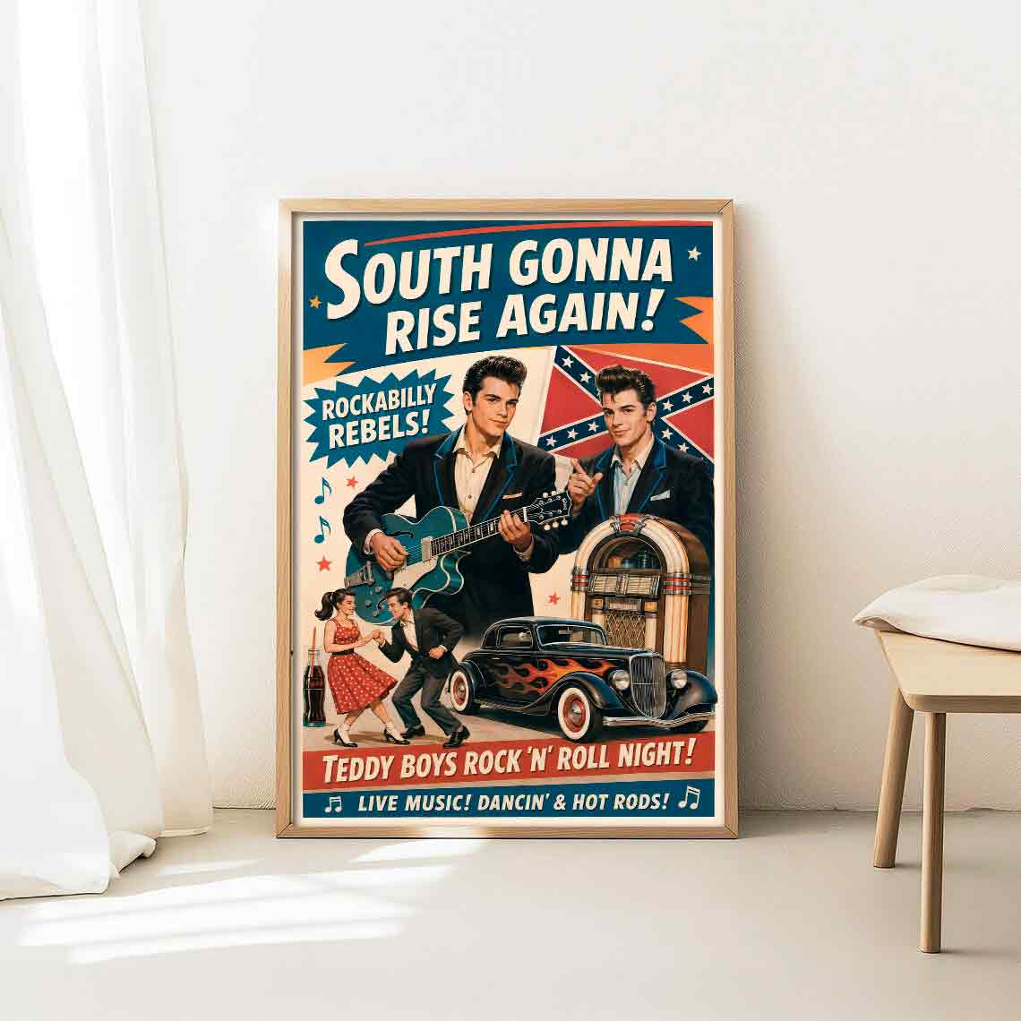 Juliste musiikki south gonna rise again 1 LÖ 40×60 50x75aaa
