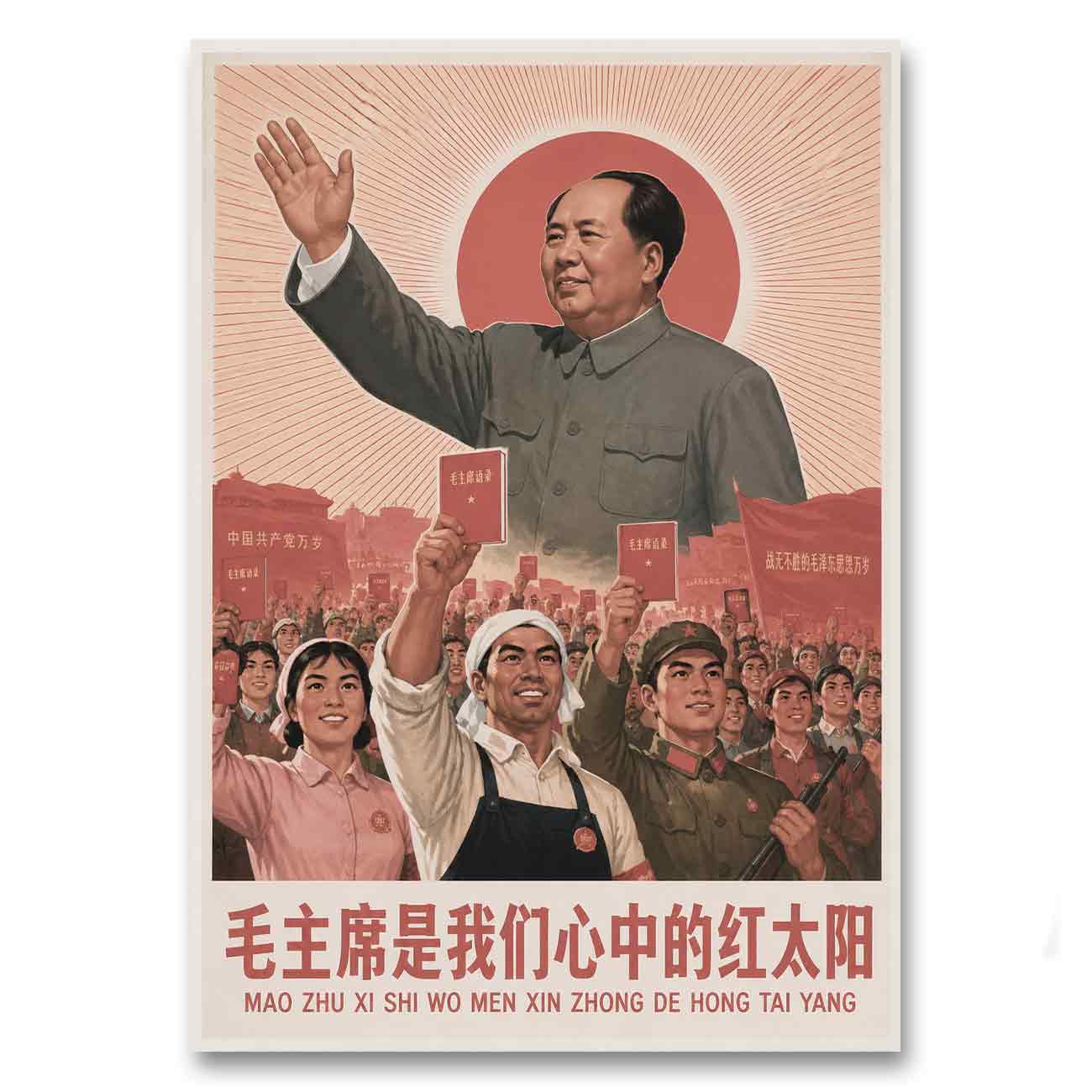 Juliste propaganda Kiina LÖ 40×55 50×70-10a