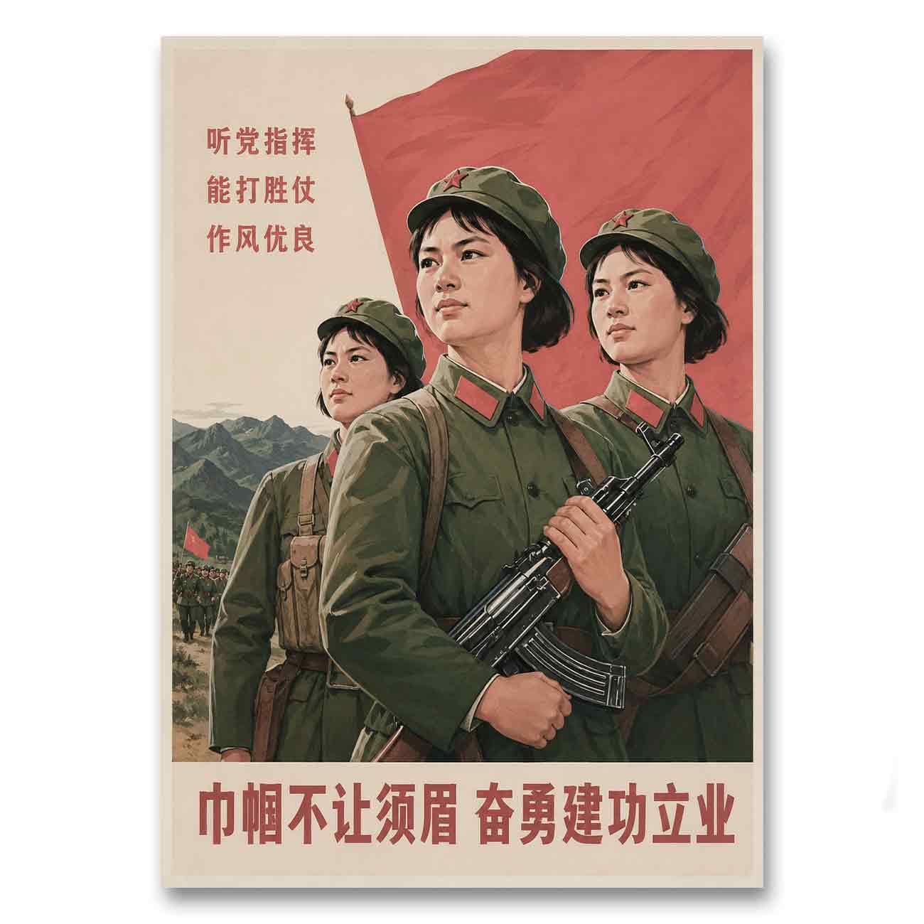 Juliste propaganda Kiina LÖ 40×55 50×70-2a
