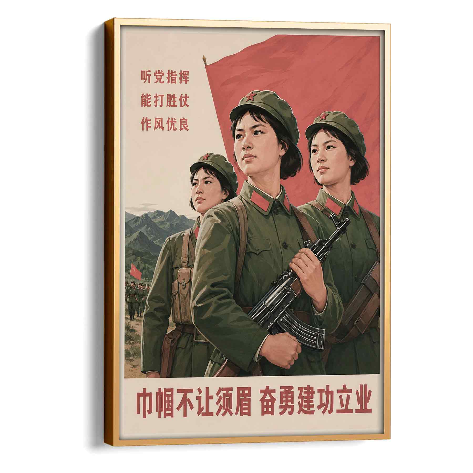 Juliste propaganda Kiina LÖ 40×55 50×70-2aa