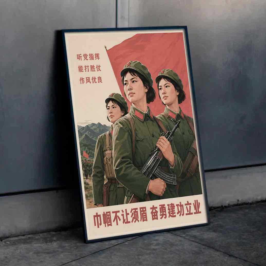 Juliste propaganda Kiina LÖ 40×55 50×70-2aaa