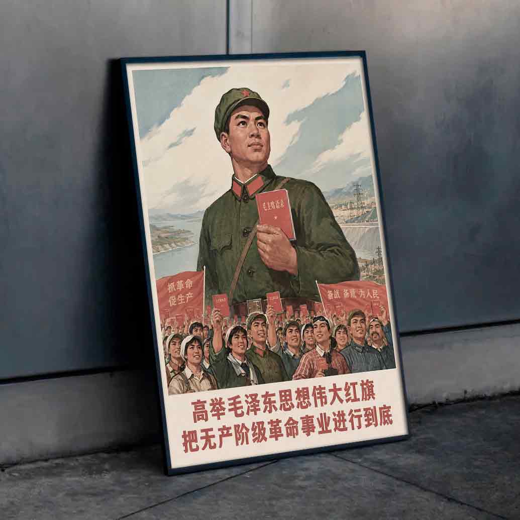 Juliste propaganda Kiina LÖ 40×55 50×70-6aaa