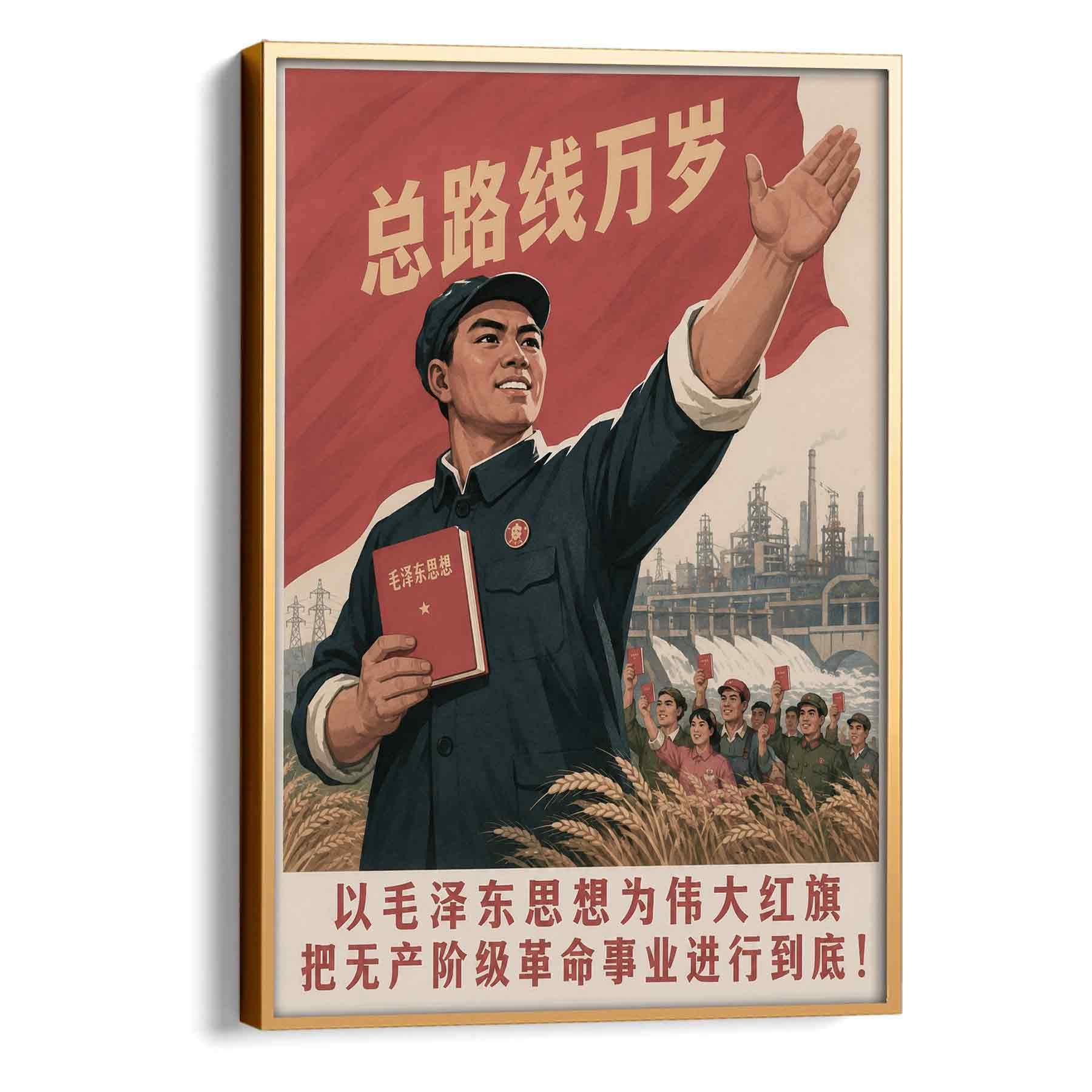 Juliste propaganda Kiina LÖ 40×55 50×70-8aa