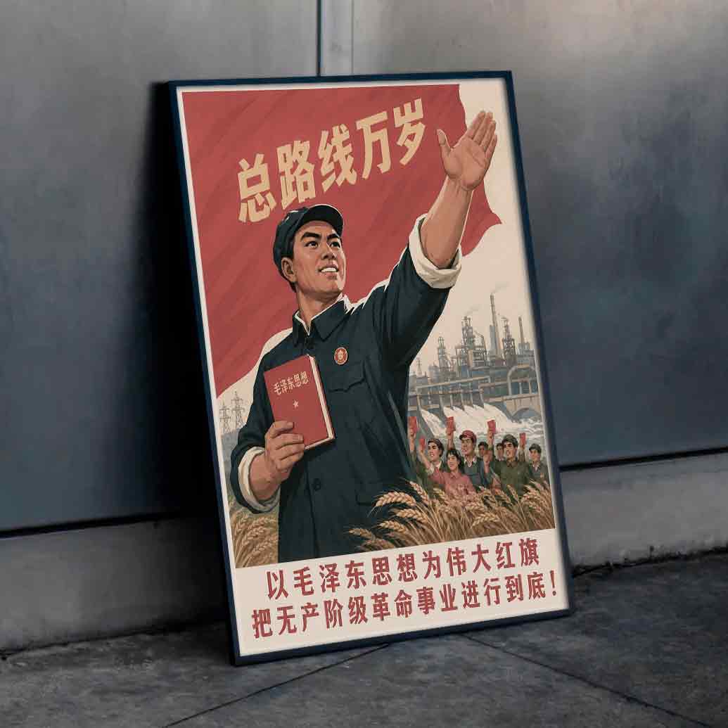 Juliste propaganda Kiina LÖ 40×55 50×70-8aaa