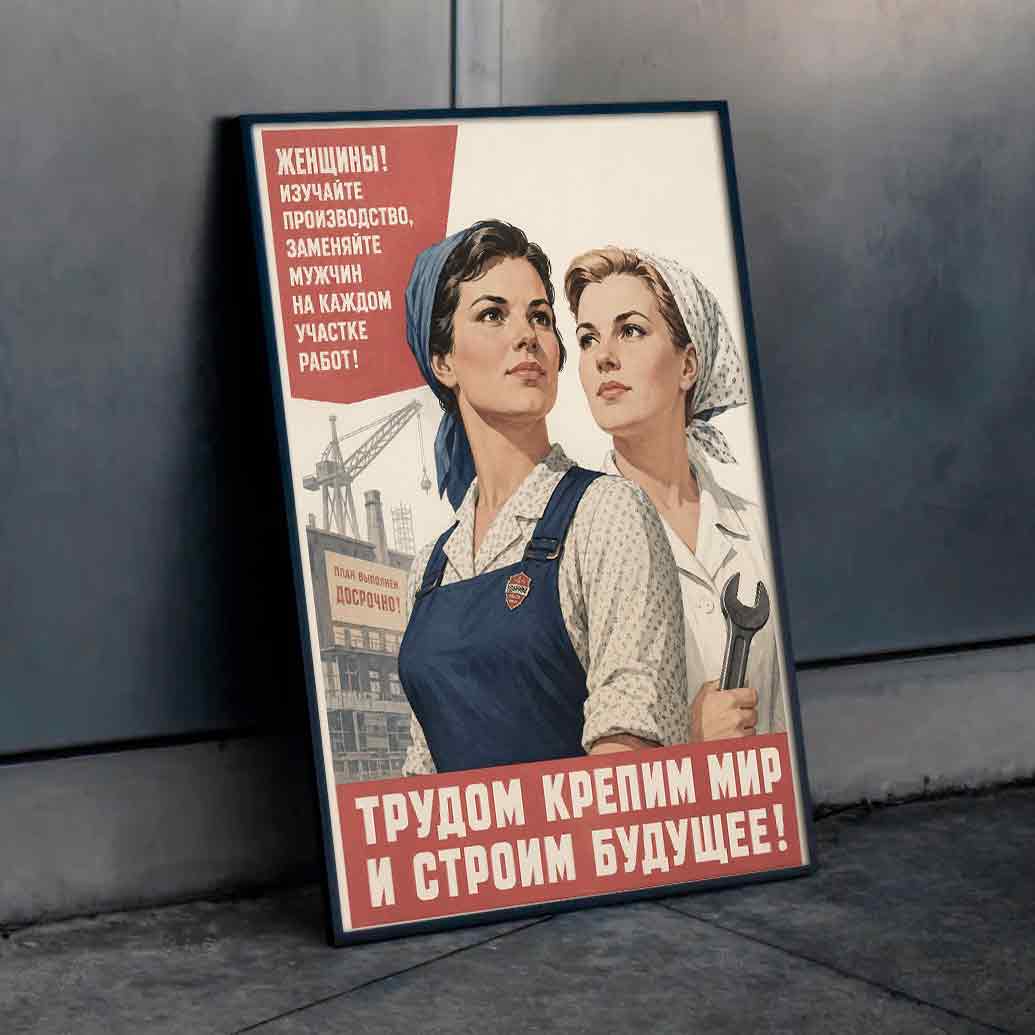Juliste propaganda Neuvostoliitto LÖ 40×55 50×70-6aaa