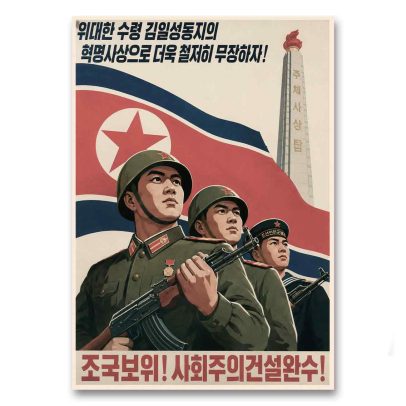 Juliste Propagandaa Pohjois-Koreasta 4