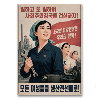 Juliste Propagandaa Pohjois-Koreasta 3