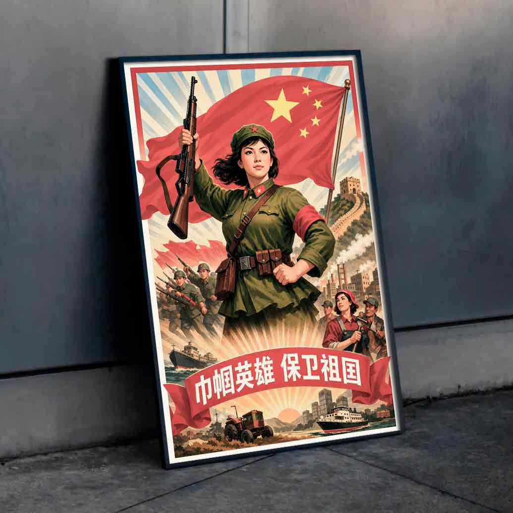 Juliste propaganda kiina a LÖ 40×60 50×75-1aa