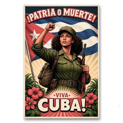 Juliste Propagandaa Kuubasta - Patria o Muerte