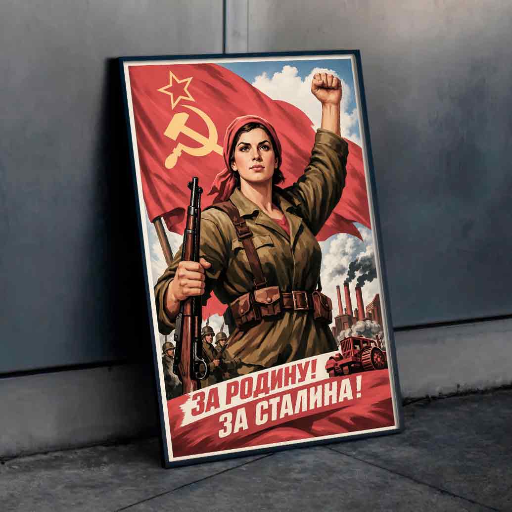 Juliste propaganda neuvostoliitto a LÖ 40×60 50×75-3aa