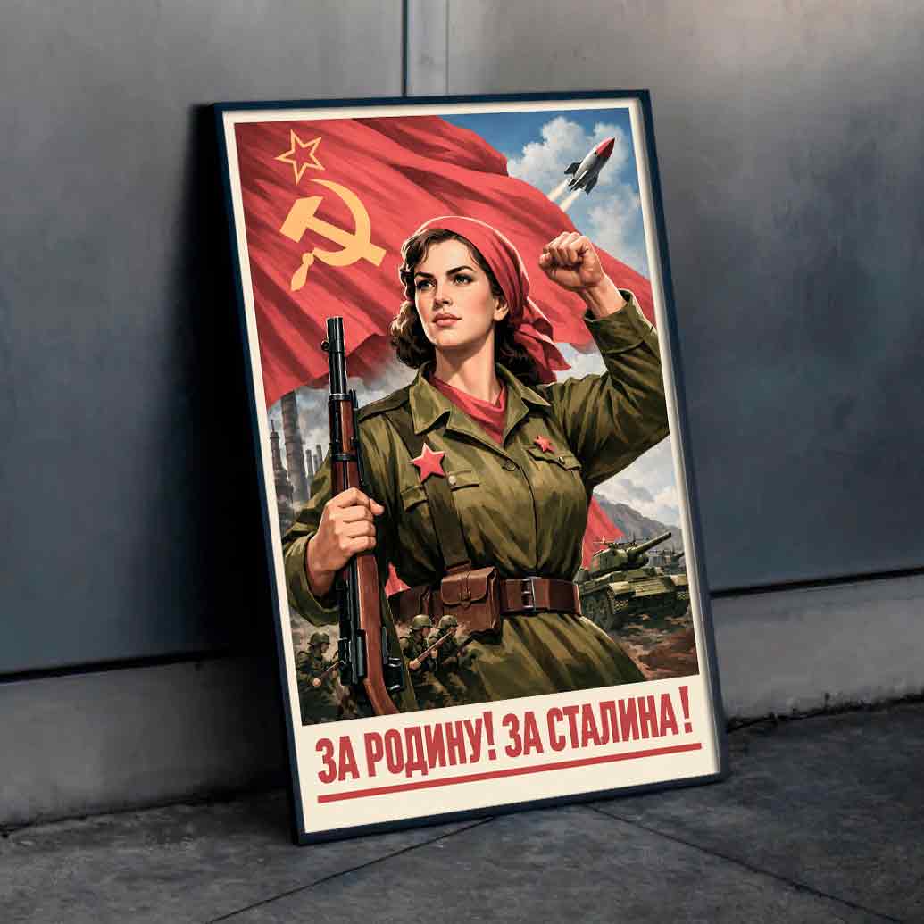 Juliste propaganda neuvostoliitto a LÖ 40×60 50×75-4aa