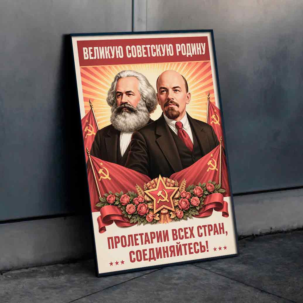 Juliste propaganda neuvostoliitto a LÖ 40×60 50×75-5aa