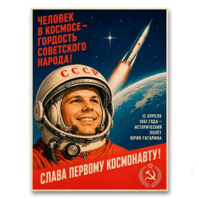 Juliste Neuvostopropagandaa Yuri Gagarin