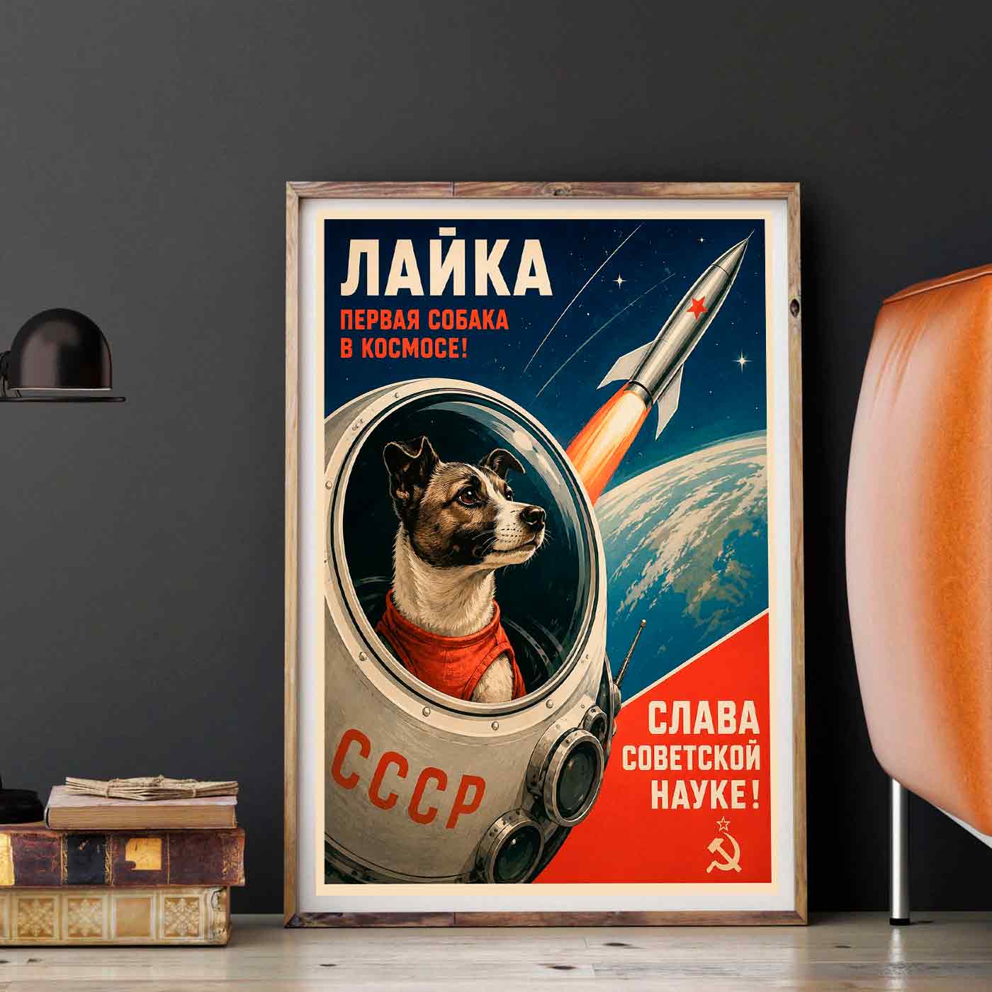 Juliste propaganda neuvostoliitto avaruus LÖ 40×55 50×70-6aaa