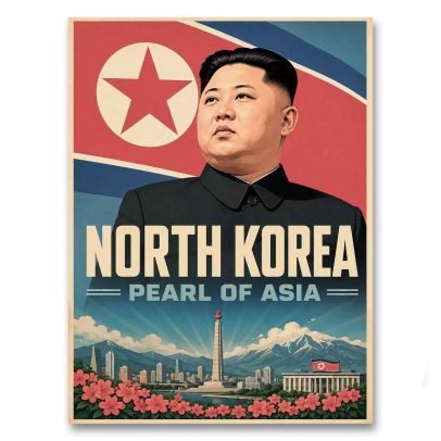 Juliste Propagandaa Pohjois-Koreasta Pearl of Asia