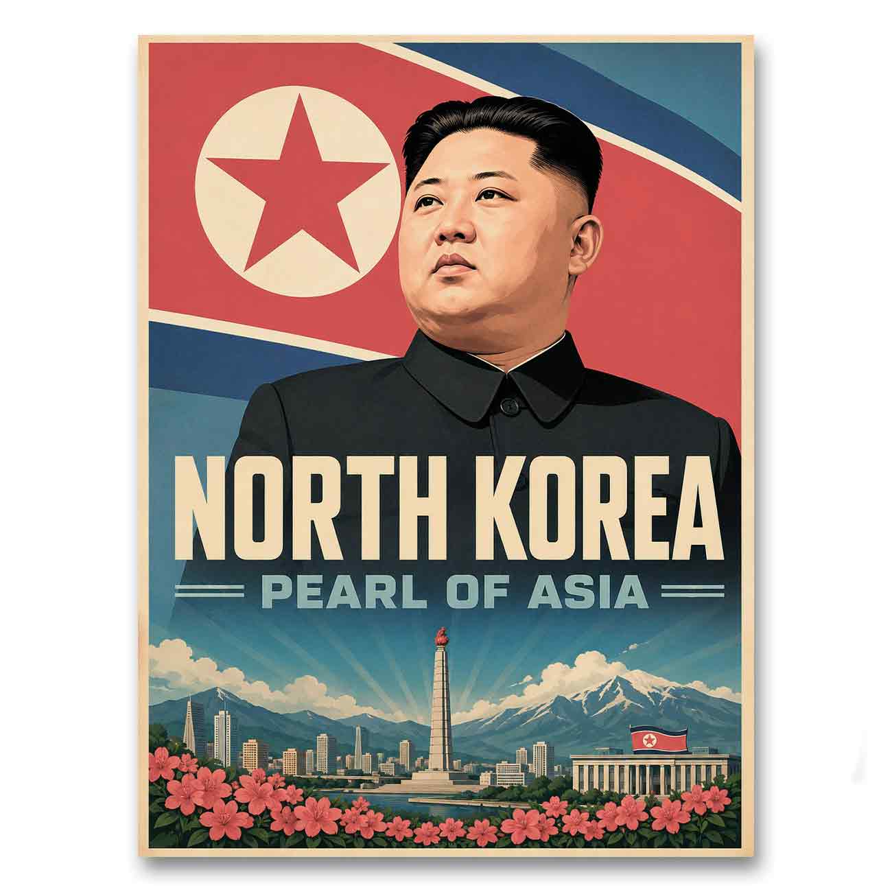Juliste propaganda pohjois korea a LÖ 40×55 50×70-3a