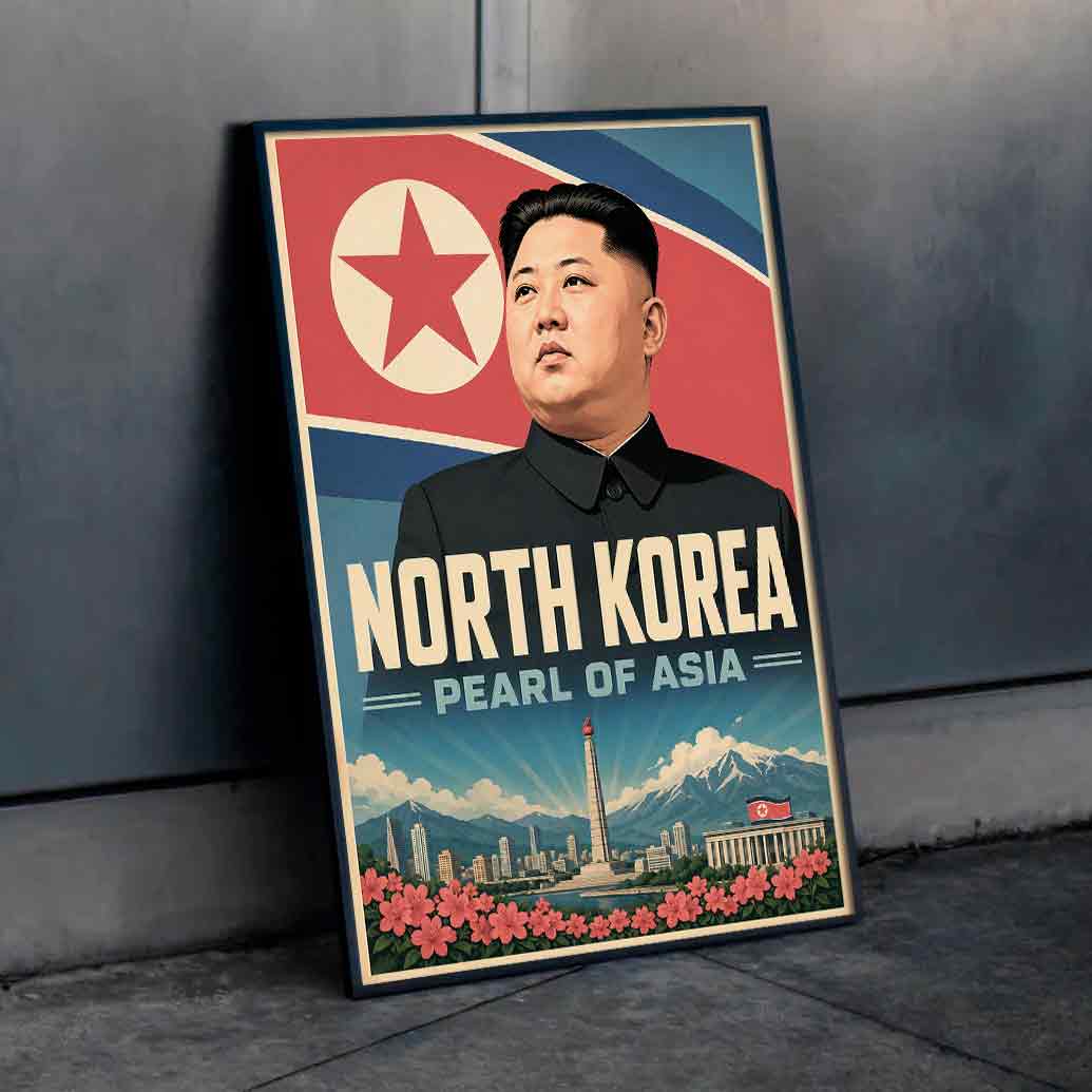 Juliste propaganda pohjois korea a LÖ 40×55 50×70-3aa