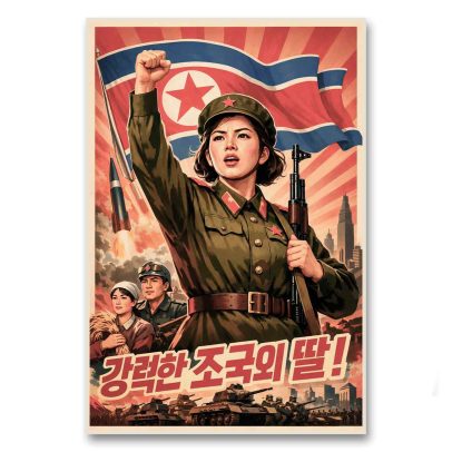 Juliste Propagandaa Pohjois-Koreasta 1