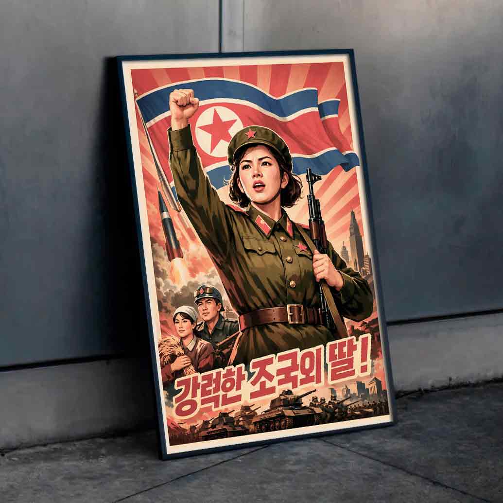 Juliste propaganda pohjois korea a LÖ 40×60 50×75-1aa