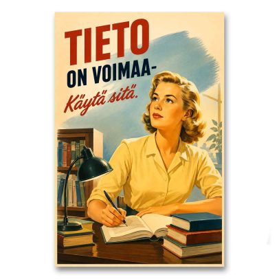 Juliste Tieto on voimaa - Käytä sitä
