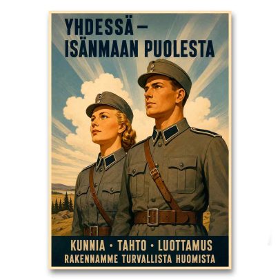 Juliste Yhdessä isänmaan puolesta