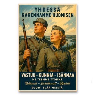 Juliste Vastuu, kunnia, isänmaa