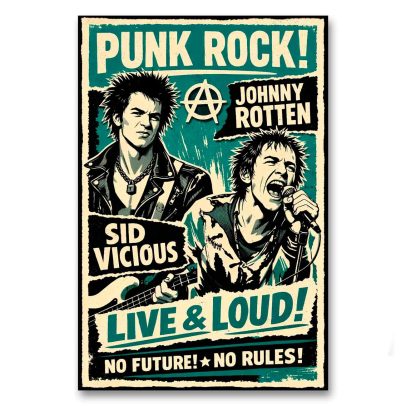 Juliste Punk Rock - No Future! No Rules!