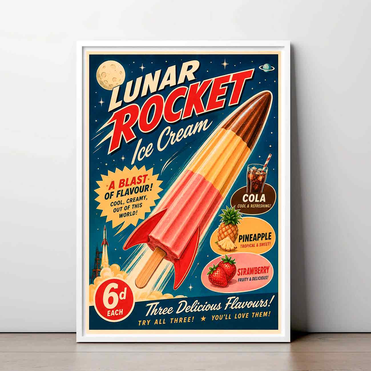 Juliste ruoka ja juomat jäätelö lasten LÖ 40×55 50x70aaaa
