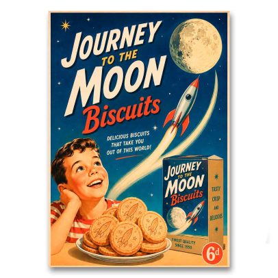 Juliste Journey to the Moon Biscuits