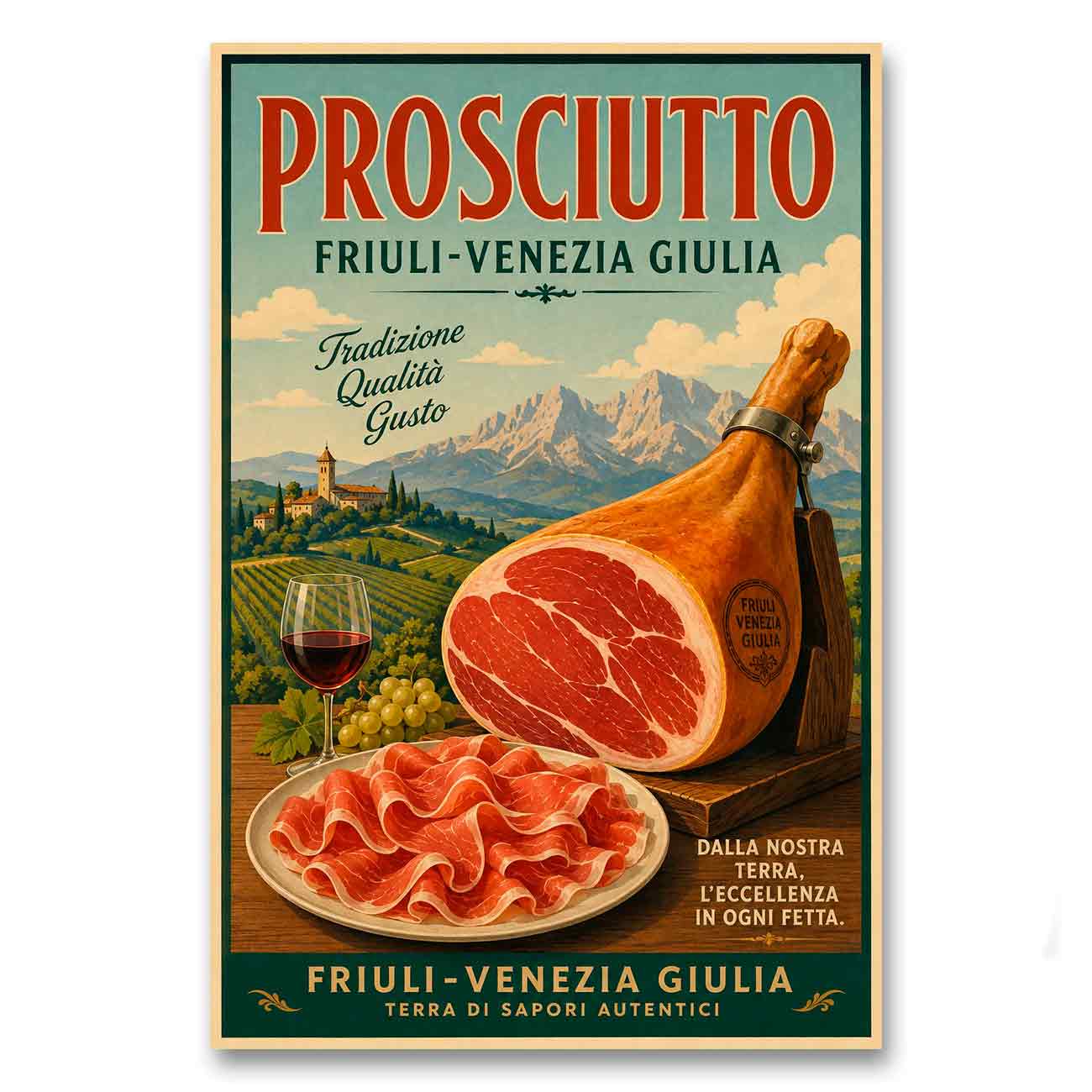 Juliste Prosciutto Friuli-Venezia Giulia