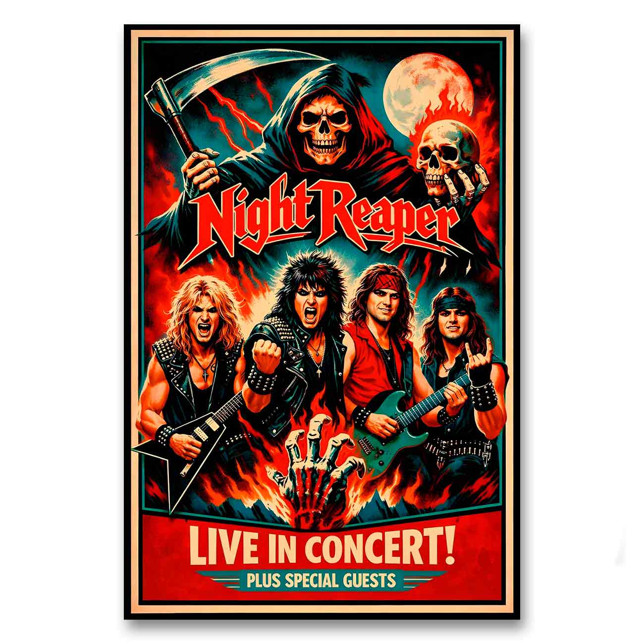 Juliste vintage musiikki rock 1980s 1 LÖ 50×75 70×105-2a
