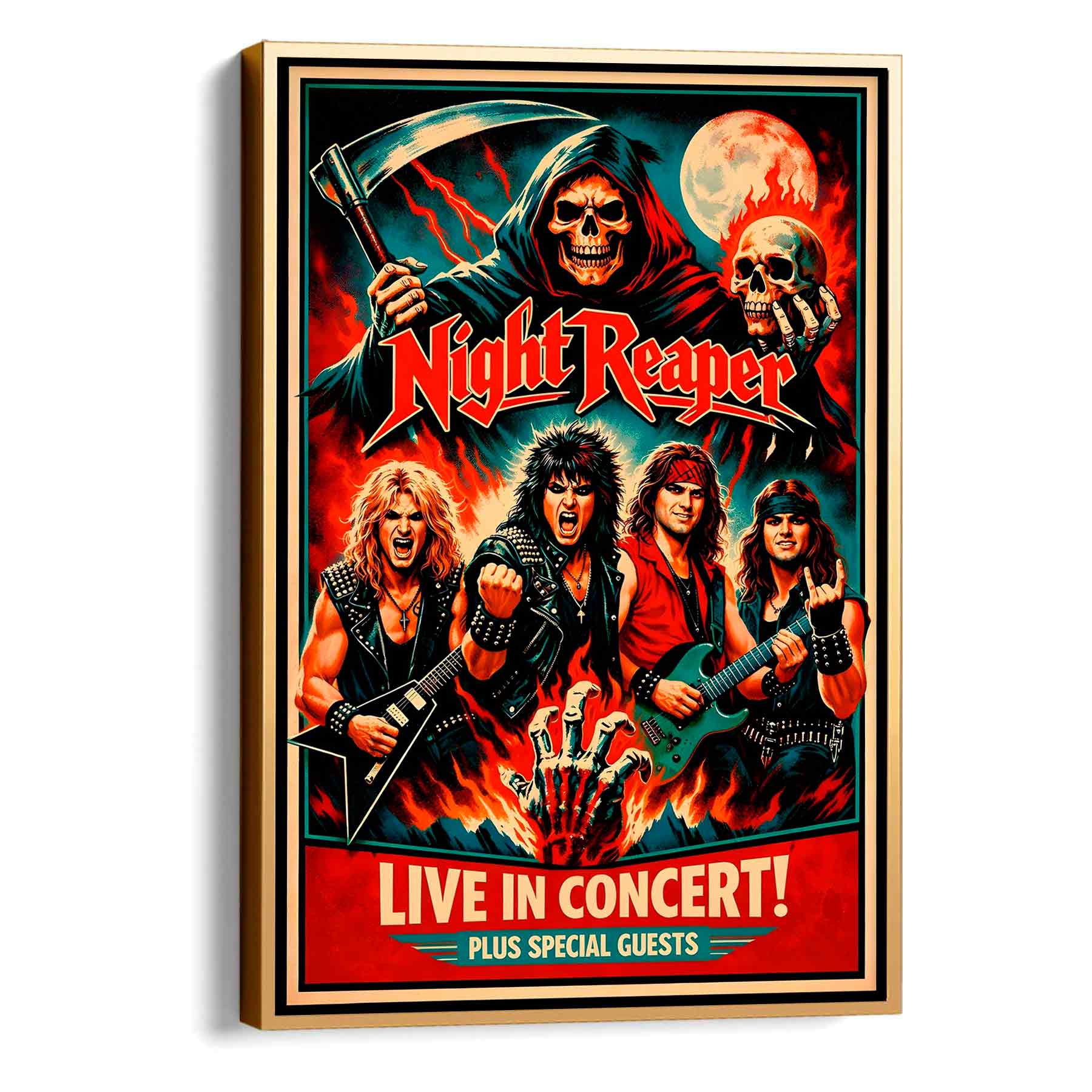 Juliste vintage musiikki rock 1980s 1 LÖ 50×75 70×105-2aa