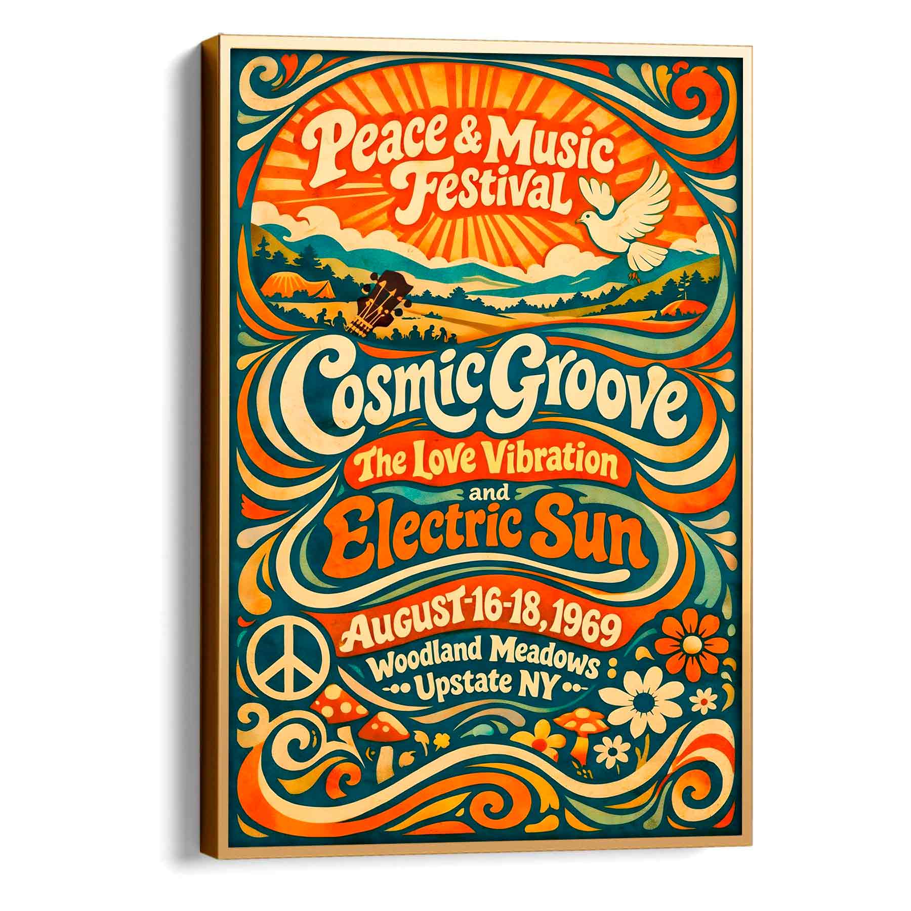 Retrojuliste Psychedelic Rock Concert LÖ 50×75 70×105-4aa