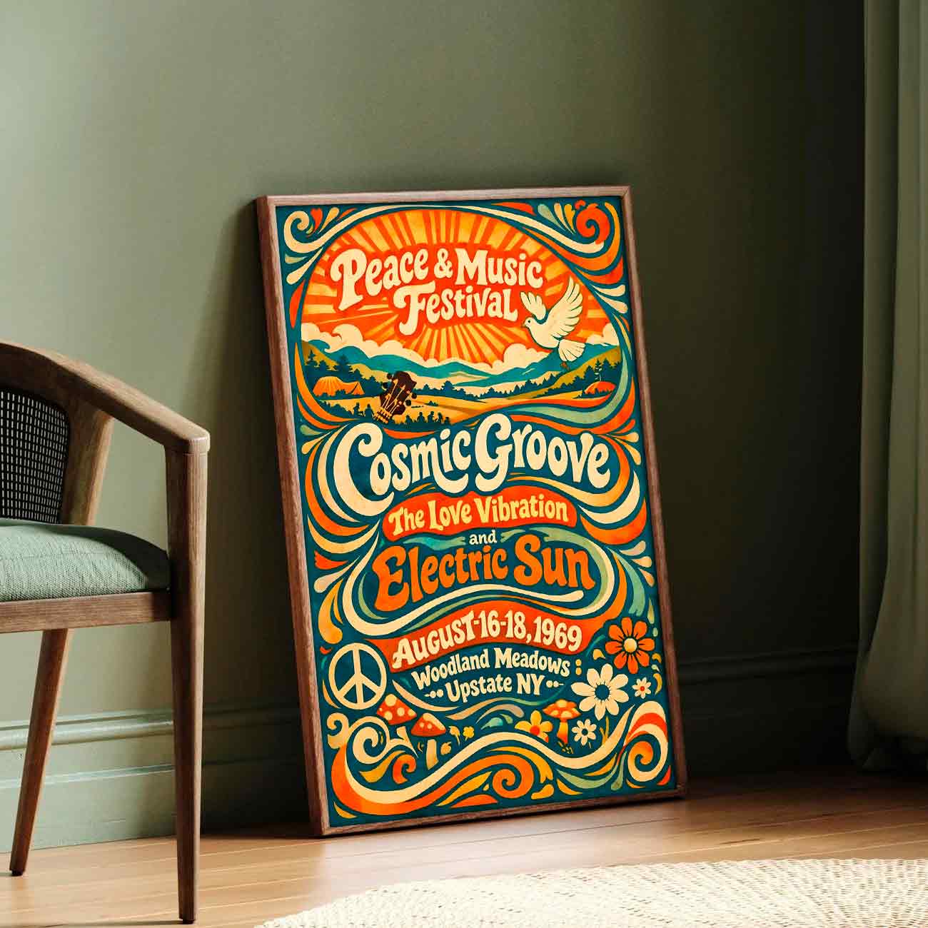 Retrojuliste Psychedelic Rock Concert LÖ 50×75 70×105-4aaa