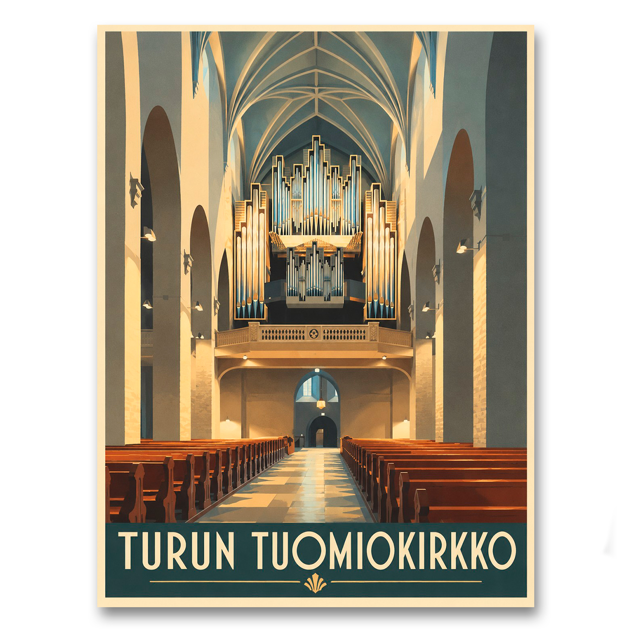 Turun tuomiokirkon matkailujuliste LÖ 50x70a
