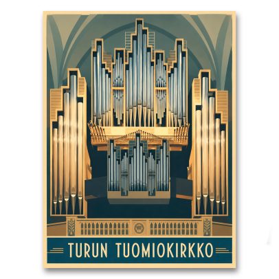 Juliste Turun tuomiokirkko - urut