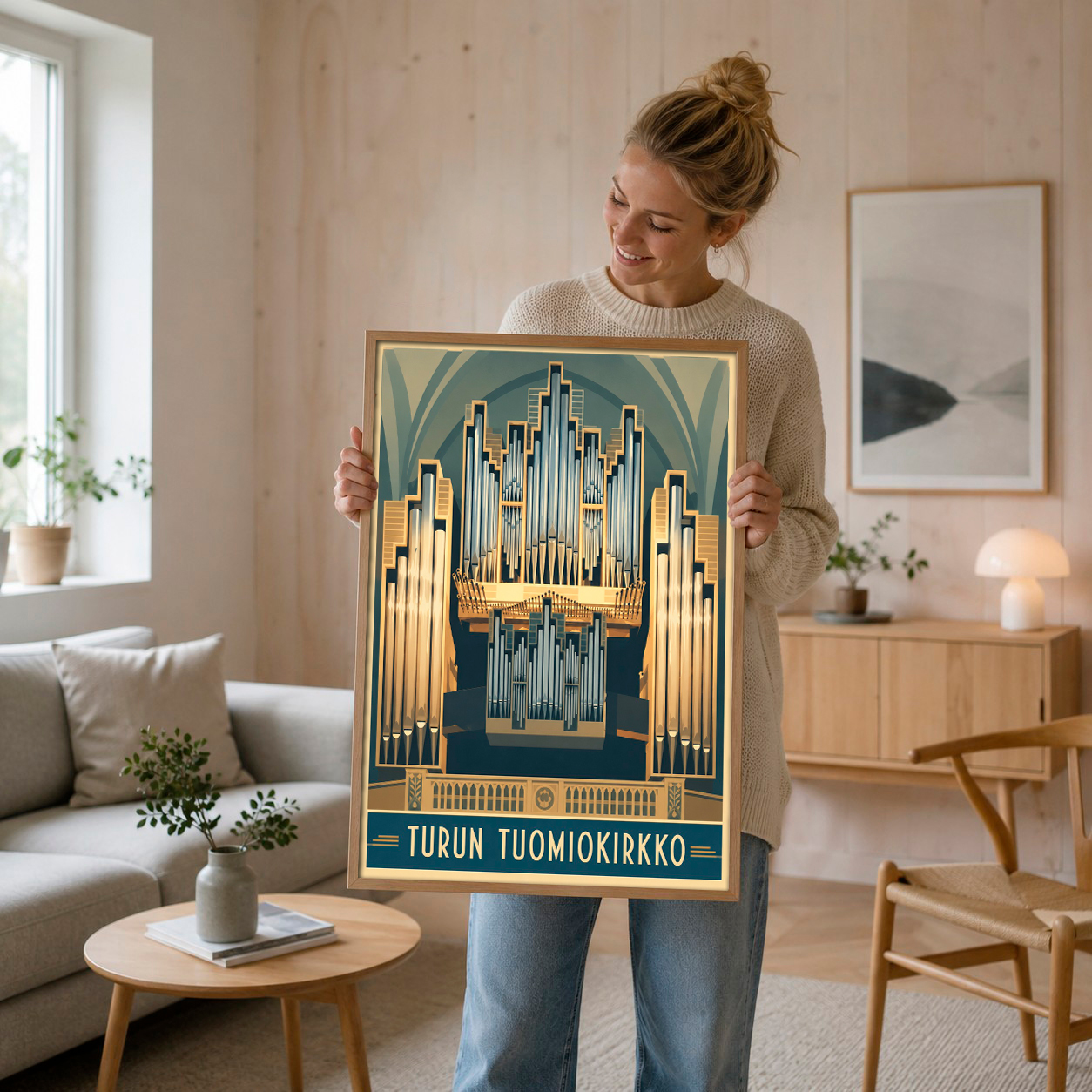 Turun tuomiokirkon urut retrojulisteessa LÖ 50x70aa