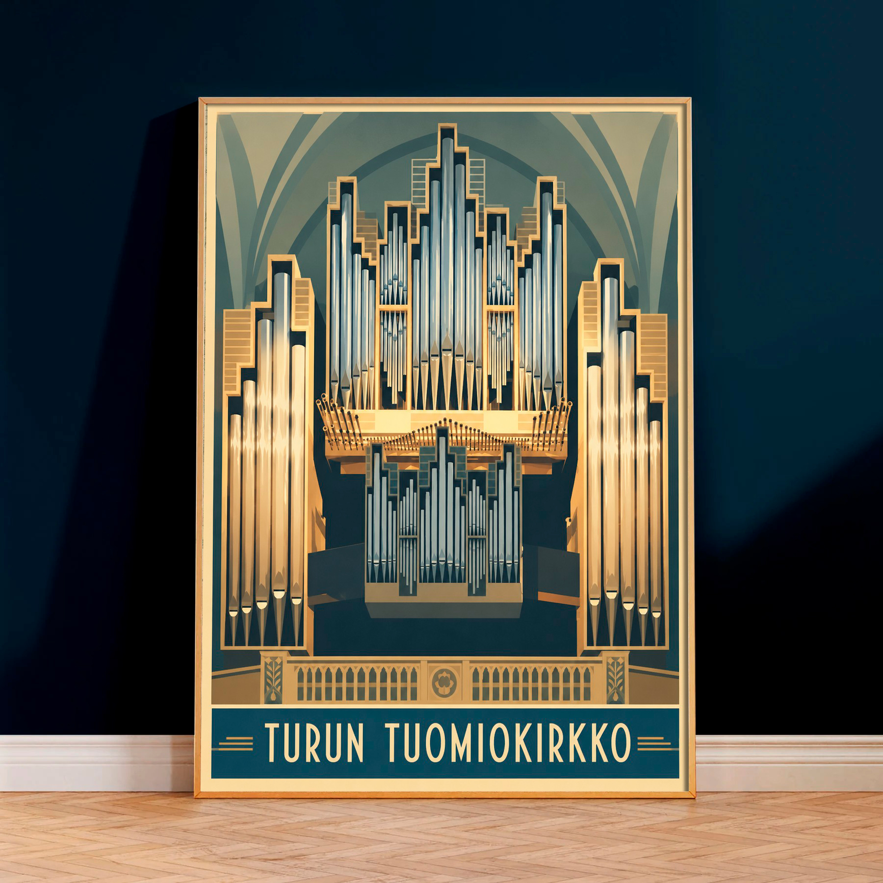 Turun tuomiokirkon urut retrojulisteessa LÖ 50x70aaaa